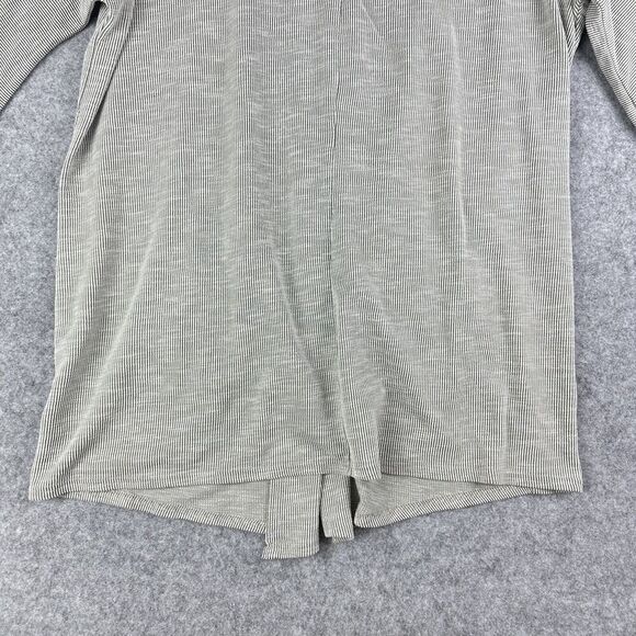 Anthropologie Donni Cardigan Sweater Duster Gray Striped OSFA One Size S M L XL - Picture 9 of 15